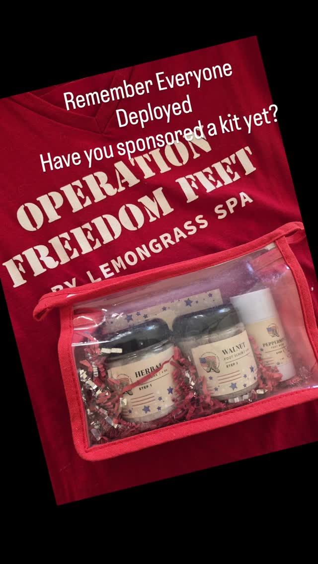 🇺🇸These natural foot care kits give a little comfort to those who fight to keep us free.

Sponsor a kit or two today to let these brave warriors someone is thinking about them. 

Comment BOOT for the link. 

Thank you in advance for your support. 💜

#healthyskincarelady 
#freedomfeetcampaign 
#spadateandacoffeebreak 
#shellscleancarelemongrassspa