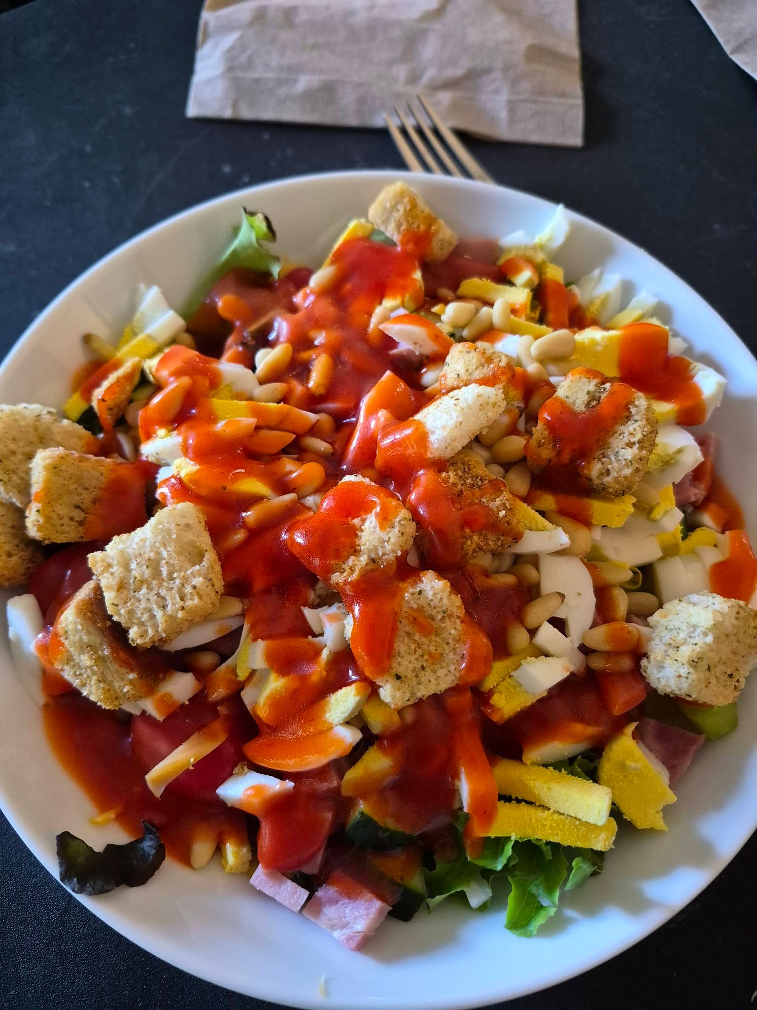 Last night was chef's salad.
Tonight, taco in a cup!

What did you have?
