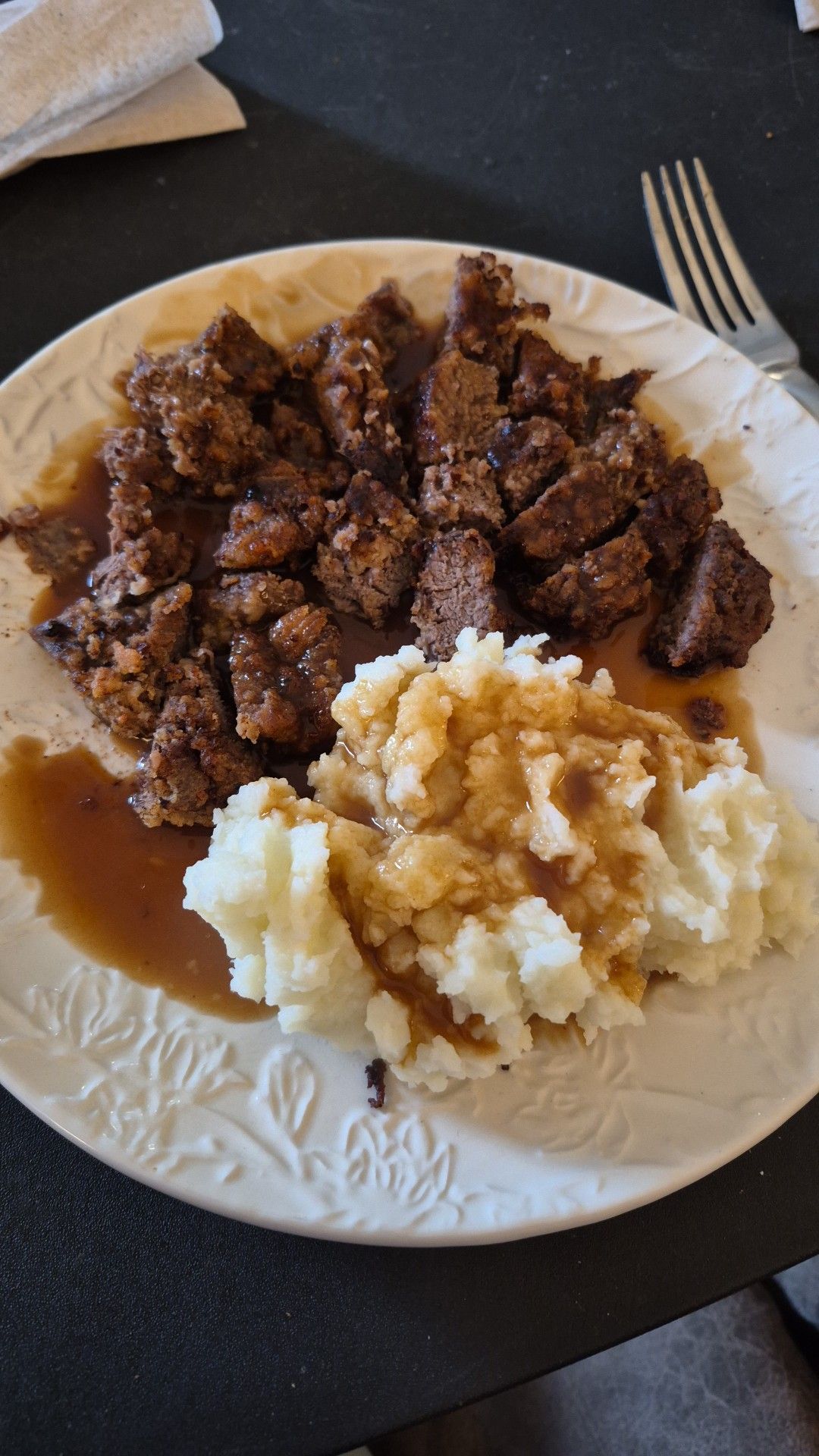 Chicken Fried Venison and mashed potatoes 🥔 😋