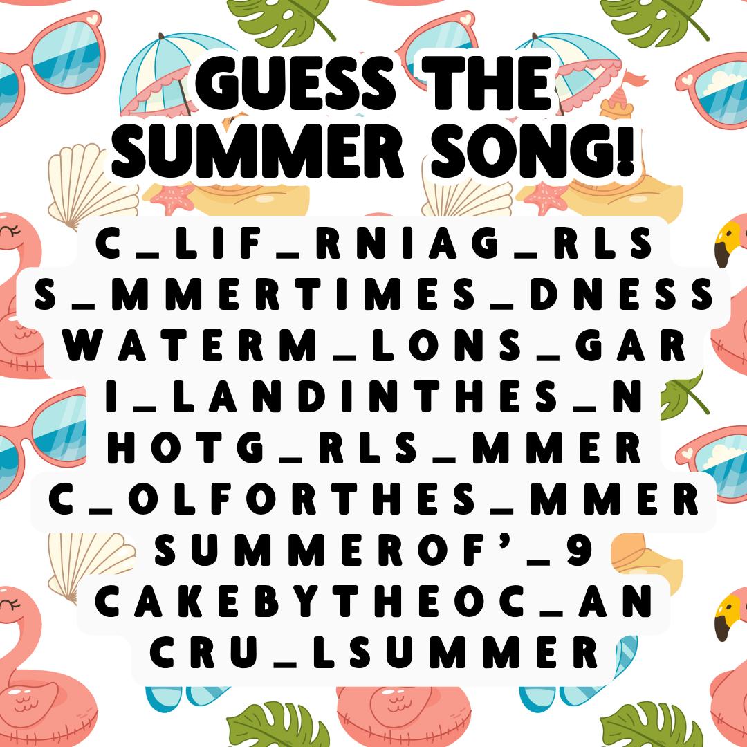 Guess that summer song! 🎵 

Can you guess each one? 🤔