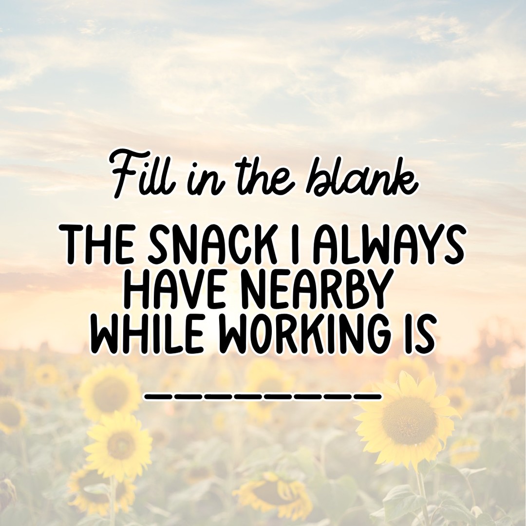What's your go-to snack while working? 🍿