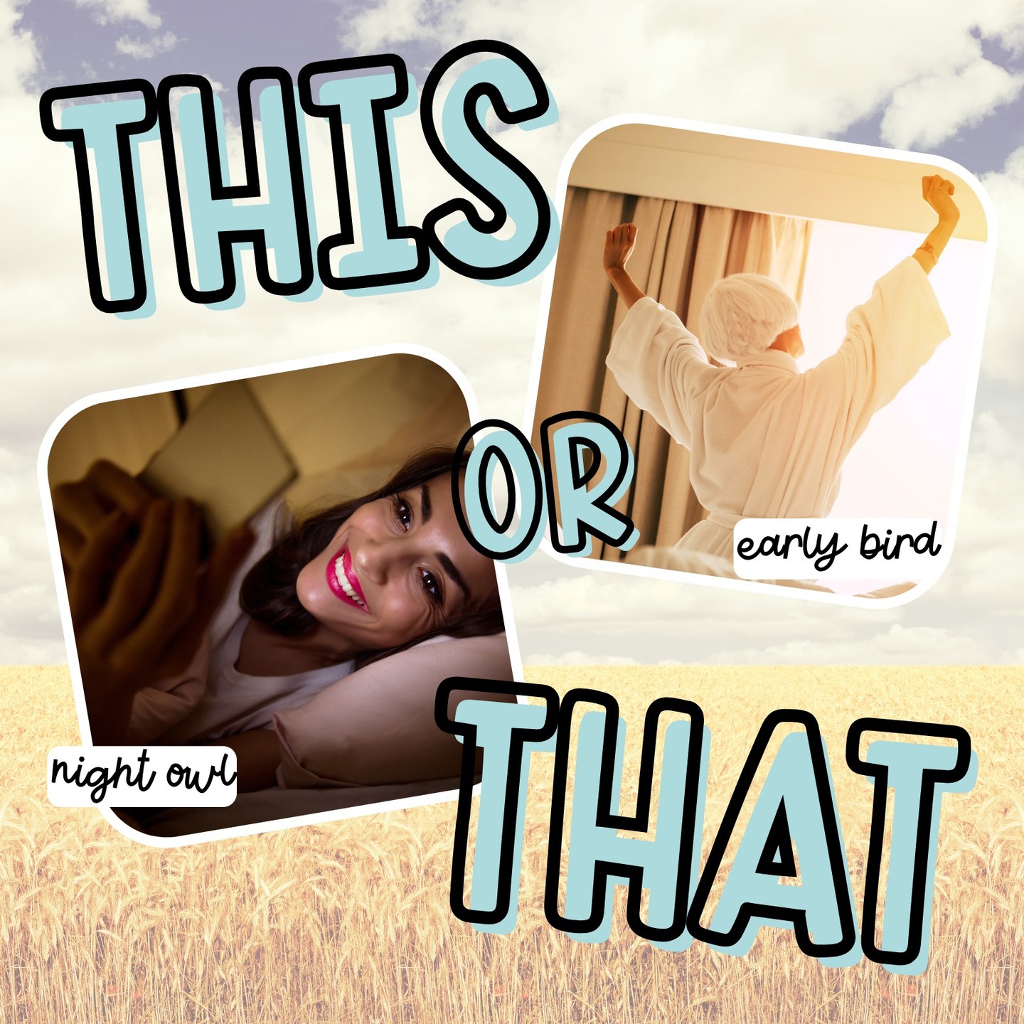 ☀️🌙 Which one are you?
🐦 Early Bird
🦉 Night Owl
Comment THIS or THAT!