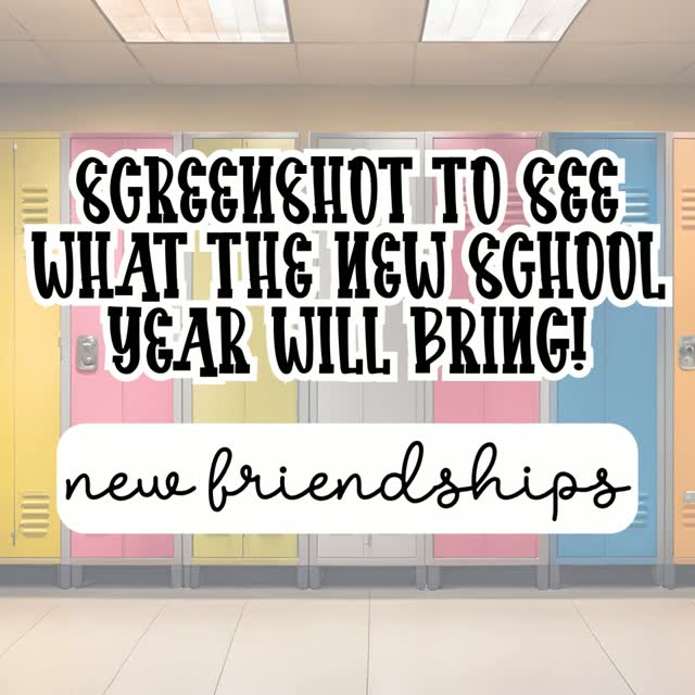 📸 Take a screenshot to see what the new school year will bring! Share your result below! 🍎✨
