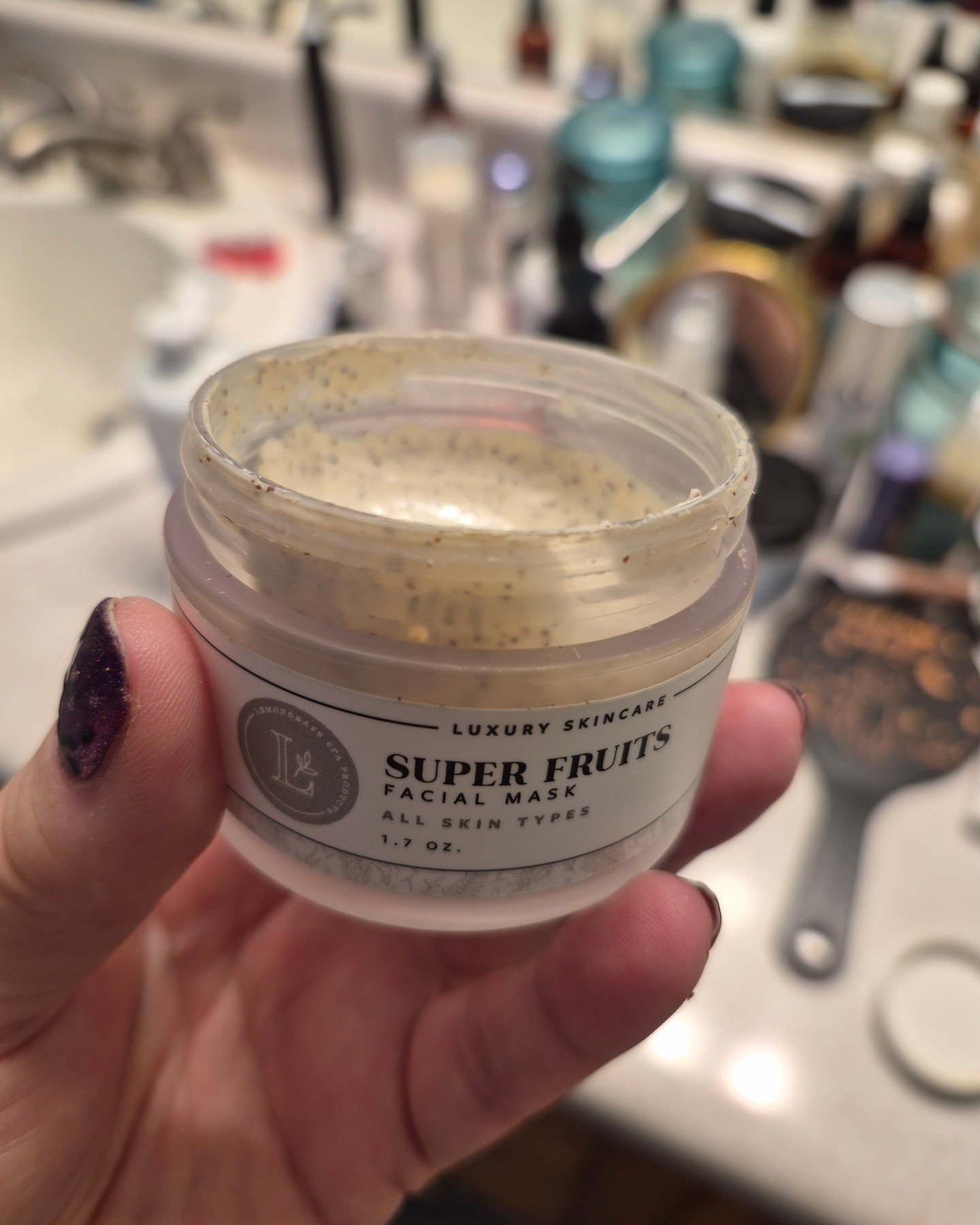 💜 #MondayMaskness is here… and your skin is invited to the party!

If your skin has been feeling a little tired, dull, or just “blah,” it might be time to feed it some fruit. 🍒🍇

Our Super Fruits Facial Mask is like a smoothie for your skin — packed with ingredients that help brighten, hydrate, and refresh your complexion.

✨ Why your skin will love it:

• 🍒 Antioxidant Super Fruits – Cranberry, cherry, grape, and sea buckthorn help protect your skin and give it that healthy glow.

• 🍋 Gentle Exfoliation – Glycolic and lactic acids help loosen up dull, dead skin cells so brighter, smoother skin can shine through.

• 💧 Deep Moisture Boost – Hyaluronic acid and squalane help lock in hydration and support soft, plump-looking skin.

• 🌿 Kind to Every Skin Type – Perfect if you're dealing with dullness, fine lines, wrinkles, or uneven looking skin.

💡 How to use it:
Apply a generous layer to a damp face and neck.
Relax for 15–30 minutes (maybe with a cup of tea ☕).

You may feel a little tingling — that’s the gentle fruit acids doing their thing!

Rinse with warm water and pat dry… and get ready for that fresh, juicy glow. ✨

💬 Tell me in the comments:
If you could enjoy a spa mask anywhere tonight, would it be 🛁 in a bubble bath or 📺 on the couch with a good show?